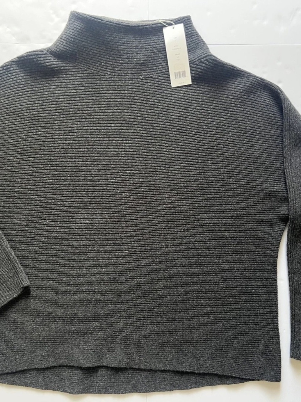 VINCE 100% Cashmere Turtleneck Long Sleeve Sweater Marbled Gray Size L